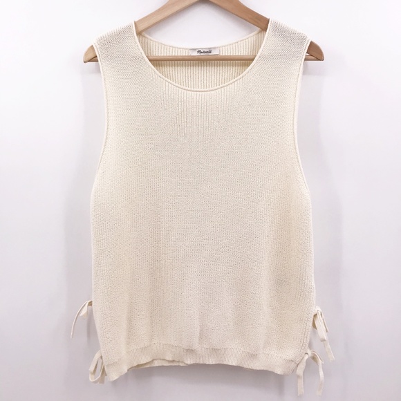 Madewell Side Tie Sweater Tank XL - Picture 2 of 7